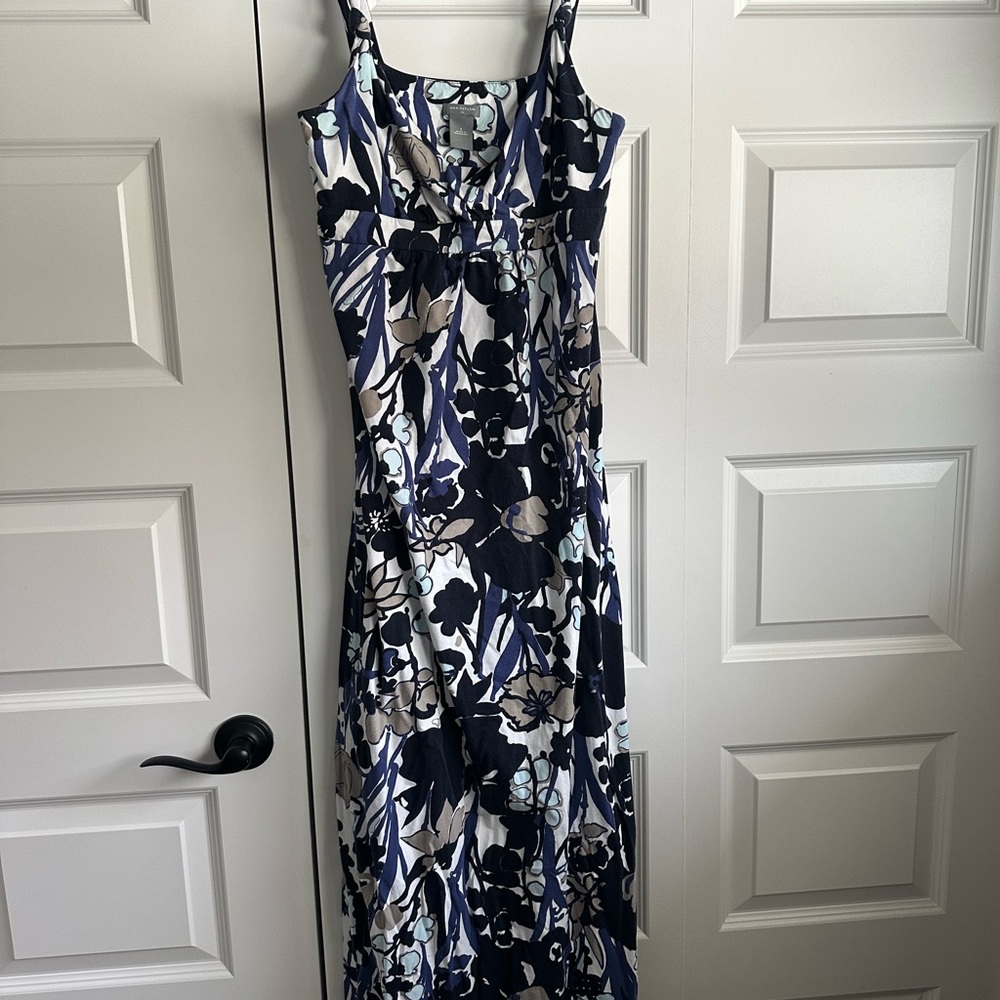 Floral Maxi Dress - Blue and White. Size S
